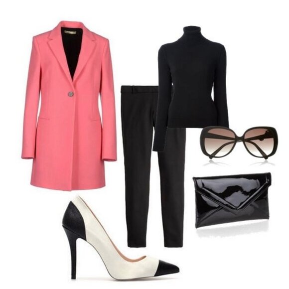 Zara Basic Leather Pointed Toe Heels in Black & White Size 39 with Minor Flaws - Picture 10 of 10